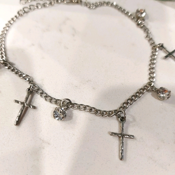 Cross Charm Anklet - Picture 2 of 2